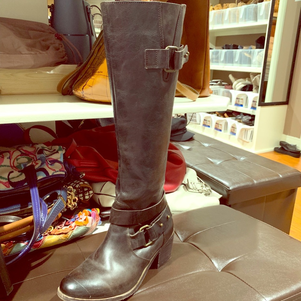 Tall shaft Leather Boots